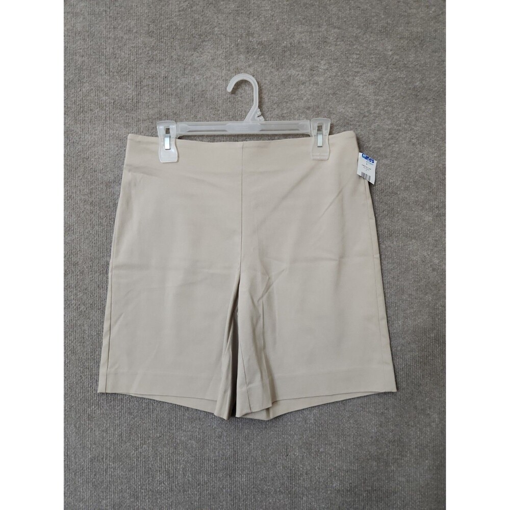 Chicos Perfect Stretch Josie Shorts Womens 0.5 US 6 Beige Pull On NWOT
